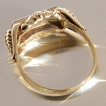 Art Deco Ring aus 585 Gold mit Brillanten