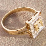 Art Deco Ring in 750 Gold. 