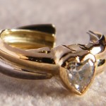 Zehen Ringe aus 750 Gold mit Herzsteine