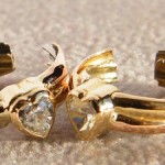 Zehen Ringe aus 750 Gold mit Herzsteine