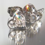 Tiffany Hearts Ohrringe aus Platin mit runden Brillanten #tiffanyheartsplatinbrillanten 