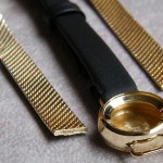 #goldarmbanduhr aus 585er. Lederarmband statt Goldarmband. #goldarmbanduhrumarbeitung schmuckreparaturen schmuckaufarbeitung #goldschmiedehamburg