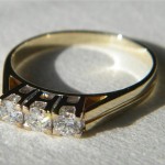 Diamantenring Gold 3,4g 585er 3 x 0,15ct TW Si endpreis 600€ 4