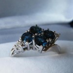 Weißgold Ring 585 3gr Saphire je 4,3mm Brillanten je 2,4mm Endpreis 1199€ 4