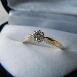 Art Deco Verlobungsring 585 Gelbold mit Weißgoldfassung, Brillant TW VVS 0,25ct verlobungsringe eheringe herstellung in hamburg