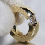 Verlobungsring sehr massiv mit princess Stein #massiveverlobungsringe Verlobungsringe Herstellen Goldschmiede Hamburg Rahlstedt Wandsbek Einzelanfertigung