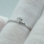 Verlobungsring 585 Weißgold mit ein 0,21ct Brillant