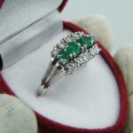 Diamant und Smaragd Ring 