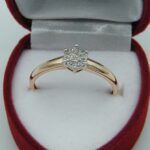 Rosegoldring aus 585/- Gold mit 19 Diamanten in Wesselton SI Qualität
