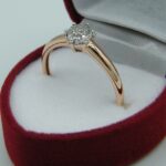 Rosegoldring aus 585/- Gold mit 19 Diamanten in Wesselton SI Qualität