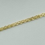Doppelt Anker - flache diamantierte Kette aus 585/- Gelbgold