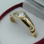 Zirkonia Ring Verlobungsring aus 585/- Gelbgold