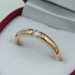 Ring Verlobungsring aus 750/- Rosegold mit Diamant 0,1ct TW SI