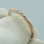 Ring Verlobungsring aus 585/- Rosegold mit drei Diamanten TW SI zusammen 0,06ct