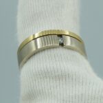 Bicolor Ring mit Diamant