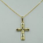 Goldkreuz mit Kette aus 14ct 