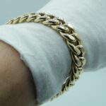 Panzerarmband hohl aus 585 Gold