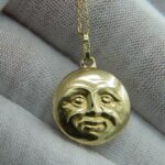 Anhänger mit zwei Gesichter aus 585 Gold