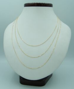 Anker Ketten diamantiert aus 585 Gold - 1,0mm Stärke 