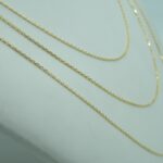 Anker Ketten diamantiert aus 585 Gold - 1,0mm Stärke 