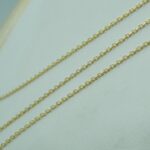 Anker Ketten diamantiert aus 585 Gold - 1,0mm Stärke 