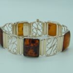 Bernstein Goldarmband aus 333 Gelbgold