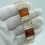 Bernstein Goldarmband aus 333 Gelbgold