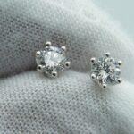 Diamanten Ohrstecker je 4mm Durchmesser