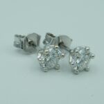 Diamanten Ohrstecker je 4mm Durchmesser