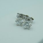 Diamanten Ohrstecker je 4mm Durchmesser