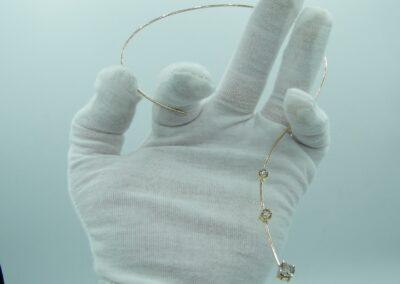 Gelbgold Colier mit drei Diamanten 2 x 0,25ct und 1 x 0,5ct