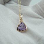 Goldanhänger aus 585 Rosegold mit einem Ametyst 