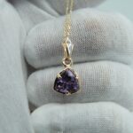 Goldanhänger aus 585 Rosegold mit einem Ametyst 