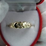 Feiner Herz Goldring aus 333 Gelbgold