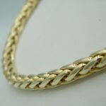 Collier Zopfkette aus Gelbgold