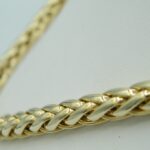 Collier Zopfkette aus Gelbgold