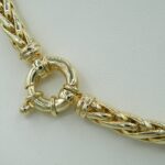 Collier Zopfkette aus Gelbgold