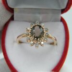 Elegantes Rauchquarz-Diamant-Set aus 585 Roségold
