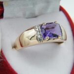 Elegantes Amethyst-Diamant-Set aus 585 Roségold