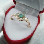 Elegantes Smaragd-Diamant-Set aus 585 Roségold