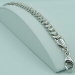 Panzerarmband abgerundet aus 925 Silber