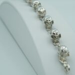 Armband Totenkopf 925 Silber massiv