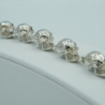 Armband Totenkopf 925 Silber massiv