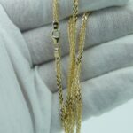Elegantes Collier aus Gelbgold 4 Kant