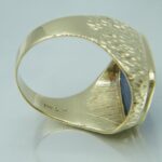 Massiver Herrenring Signet aus 585 Gelbgold mit Jaspis