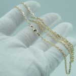 Klassische flache diamantierte Ankerkette aus 585