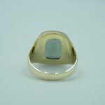 Massiver Herrenring aus 333 Gelbgold mit einem Turmalin