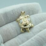 Schildkröte Anhänger aus 585er Gelbgold – Weißgold - Roségold