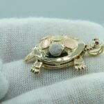 Schildkröte Anhänger aus 585er Gelbgold – Weißgold - Roségold