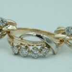 Exklusives Set aus 585 Rosé- und Weißgold mit facettierten Diamanten